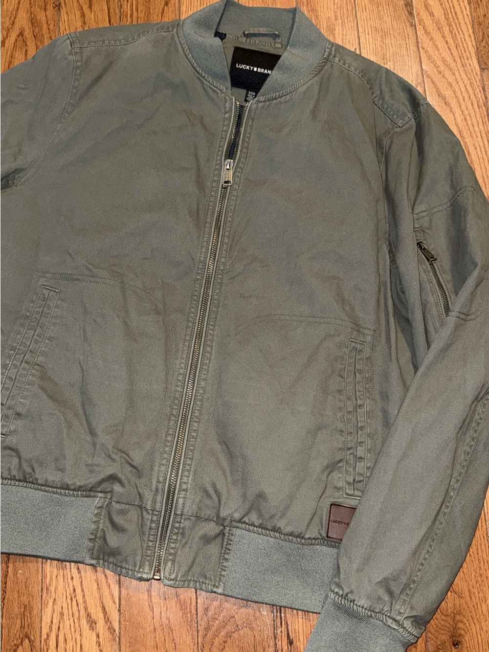Lucky Brand Olive Green Bomber Jacket